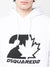 Dsquared2 Cool Fit Maple Leaf Hoodie White