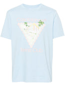 Casablanca Maison De Reve Printed T-Shirt in Pale Blue