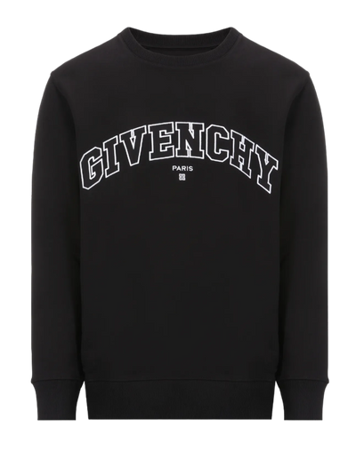 Givenchy Embroidered Logo Crewneck Sweatshirt in Black