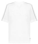 Fendi Logo Embossed Crewneck T-Shirt in White