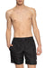 Dolce & Gabbana Silver Plaque Plate Drawstring Swimshorts in Black