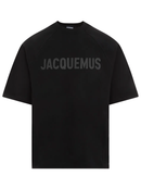 Jacquemus Le Typo Logo Printed Oversized T-Shirt in Black